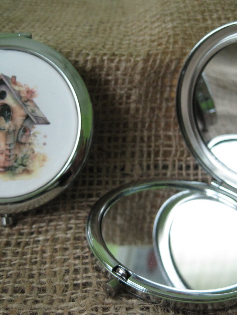 Birdhouse Themed Compact/Pocket Mirror